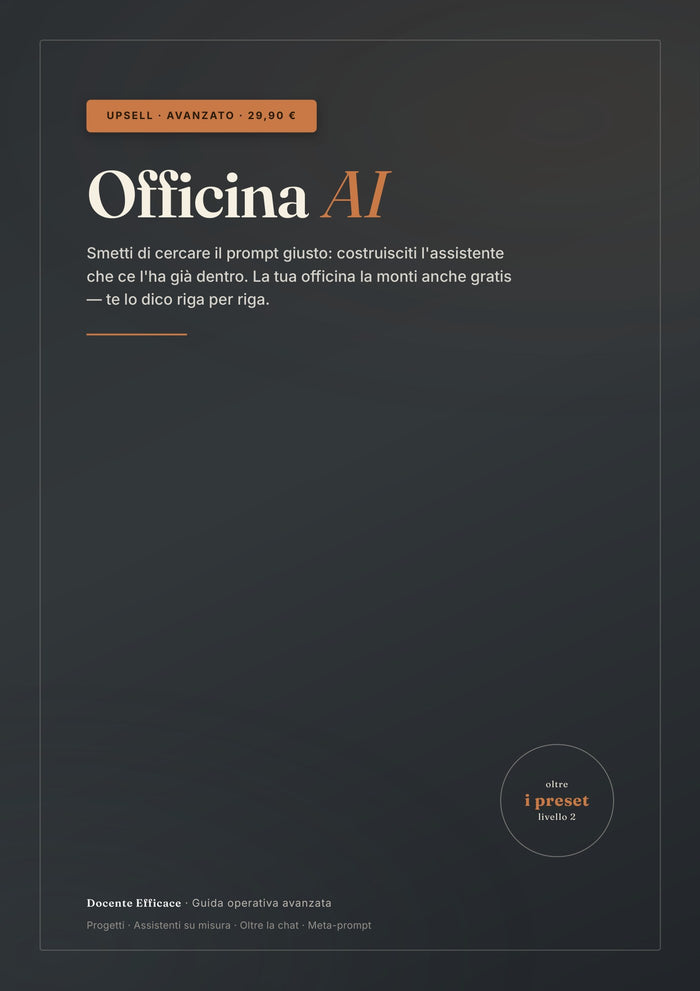 Officina AI — oltre i preset