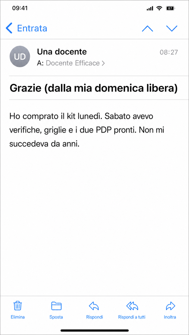 Grazie dalla mia domenica libera 💌